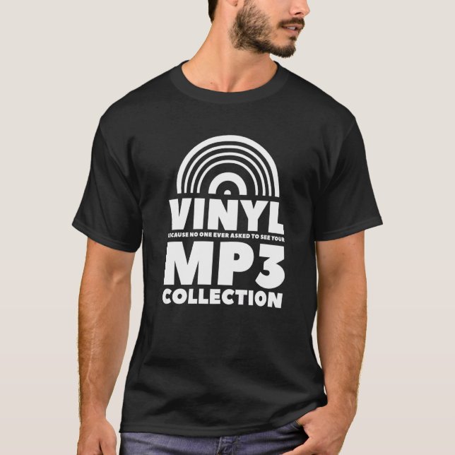 Camiseta Vinil Porque Ninguém Já Pediu Para Ver O Seu Mp3 C (Frente)