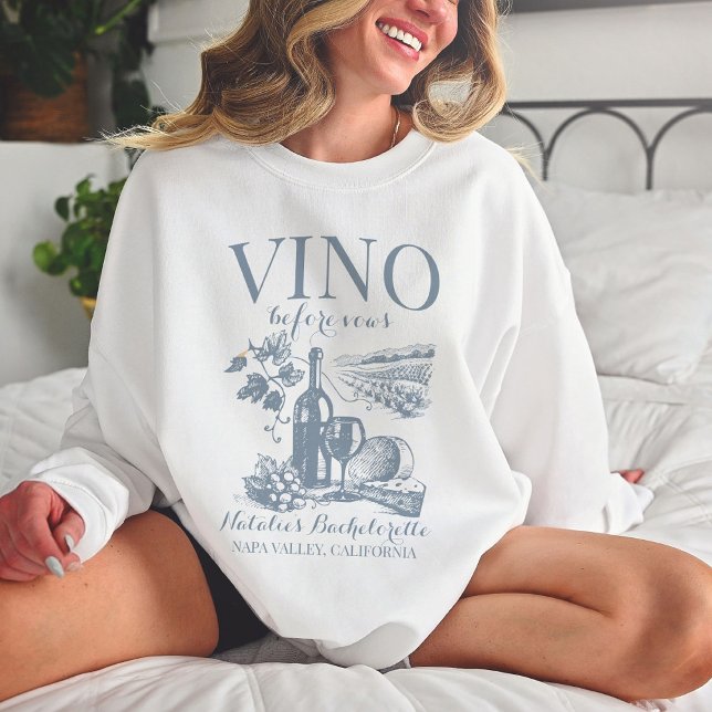 Camiseta Vino Antes De Vows Bach Bachelorette Personalizado (Criador carregado)