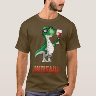 Camiseta Vinossauro Vinho Bebê Dinossauro Engraçado TRex