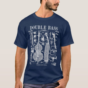 Camiseta Vint de Instrumentos Musicais Bass Player Duplo