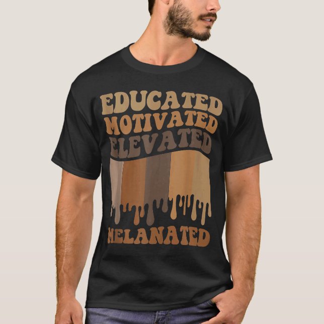 Camiseta Vinta de Groovy Melanizada Elevada e Elevada (Frente)