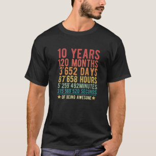 Camiseta Vintage 10ª Festa de aniversário Engraçado Bei De