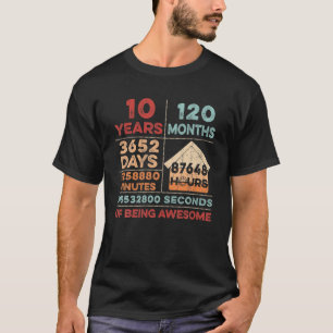 Camiseta Vintage 10º Aniversário Com 10 Anos É Incrível A