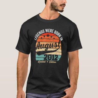 Camiseta Vintage 10º Aniversário Legendas Foram Nasceres Em