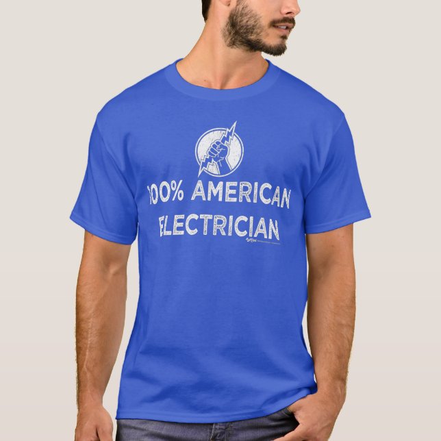 Camiseta Vintage 100 American Electrically Word (Frente)
