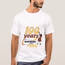 Camiseta Vintage 100 Anos História Negra 1920-2026 Celebraç