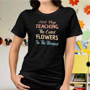 Camiseta Vintage 100 Dias De Professora Escolar