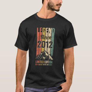 Camiseta Vintage 10 Aniversário Oferece Legenda Desde 2012 