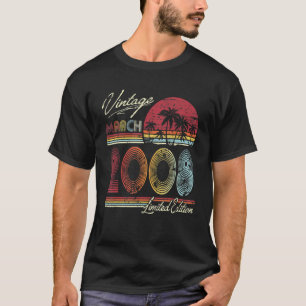 Camiseta Vintage 14 Birthday março de 2008 Shir, 14 anos