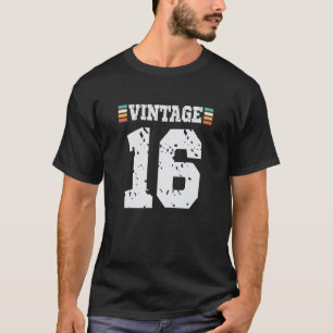 Camiseta Vintage, 16 anos, feliz 16 anos, diversão de anive