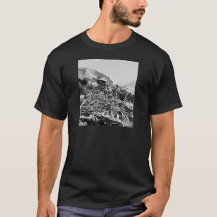 Camiseta Vintage 1889 da destruição do trem da inundaçã