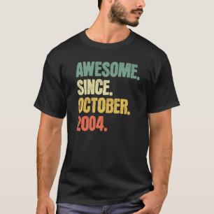 Camiseta Vintage 18 Anos Espetacular Desde Outubro De 2004