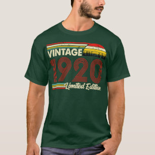 Camiseta Vintage 1920 Birthday Shirt Limited Edition 1920 B