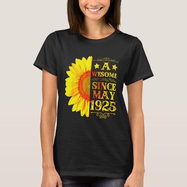 Camiseta Vintage 1925, 97 anos, 97 de maio (Frente)