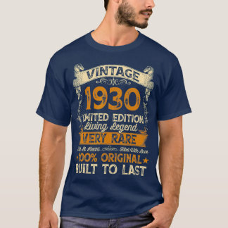 Camiseta Vintage 1930 91ruas Aniversário Ideias Para Homens