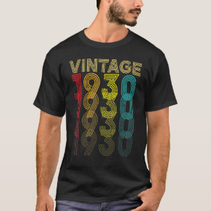 Camiseta Vintage 1930, 92 Anos, Homens E Mulheres 92º Bir