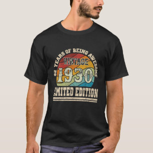 Camiseta Vintage 1930 Limited Edition 92 Anos De Idade 92Nd