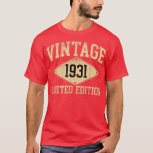 Camiseta Vintage 1931 Edição Limitada Ano De Nascimento