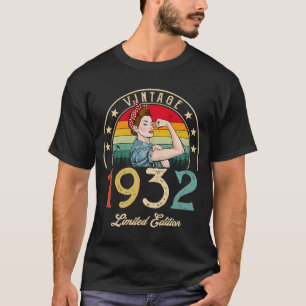 Camiseta Vintage 1932 1932 90 Birthday 90 Anos