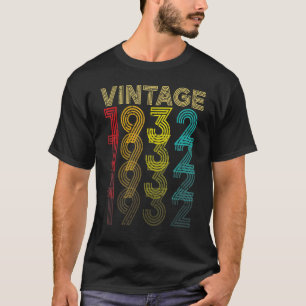 Camiseta Vintage 1932 90 Anos 90 Bir Homens E Mulheres