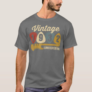 Camiseta Vintage 1932 Birthday Retro Guitar 90 Birthday P