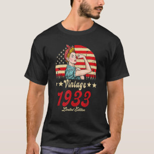 Camiseta Vintage 1933 1933 89º dia B 89 anos
