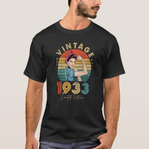 Camiseta Vintage 1933 Feita Em 1933, Aniversário De 90, 90