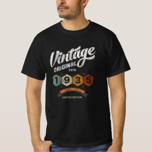 Camiseta Vintage 1935 Bday Aged To Perfection 86th Birthday
