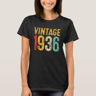 Camiseta Vintage 1936 86º Aniversário Homens Mulheres 86