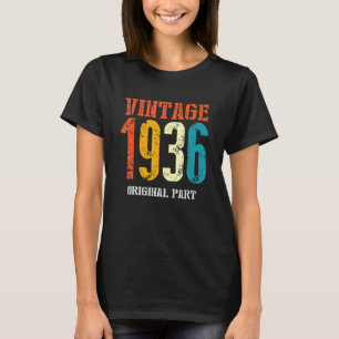 Camiseta Vintage 1936 Original Parts 86th Birthday 86 Year