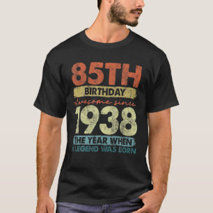 Camiseta Vintage 1938, 85 Anos, Gifts Limited Edition 85T