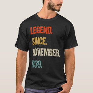 Camiseta vintage 1939, 84.o aniversário, retrato de 84 anos