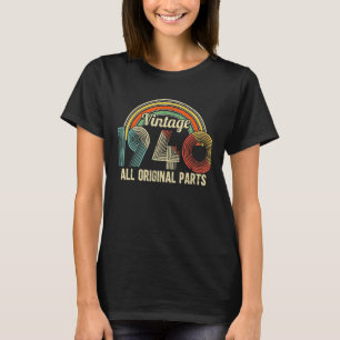 Camiseta Vintage 1940 Original Parts Best Of 1940 Birthday
