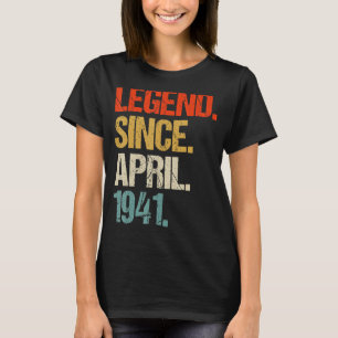 Camiseta vintage 1941, 82.o aniversário, retrato de 82 anos