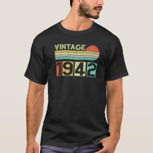 Camiseta Vintage 1942 80 Aniversário Homens Mulheres De 80 