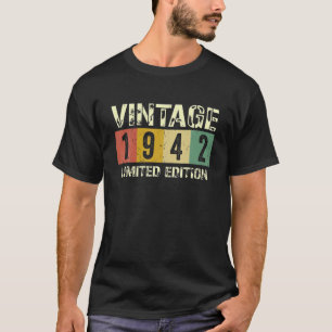 Camiseta Vintage 1942 80 Aniversário Homens Presentes 80 A