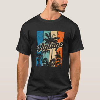 Camiseta Vintage 1942 Aniversário Retro 80 Anos