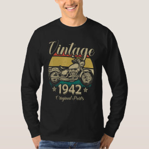 Camiseta Vintage 1942 Original Parts Motorcycle Rider