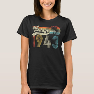 Camiseta Vintage, 1943, 80, Aniversário 2