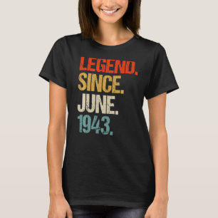 Camiseta vintage 1943, 80, retro 80 anos