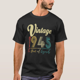 Camiseta Vintage 1945 77º Aniversário 77 Anos Idosos Homens