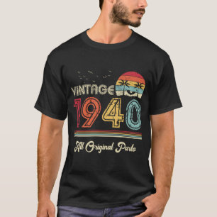 Camiseta Vintage 1946 Todas as Partes Originais 77.o Aniver