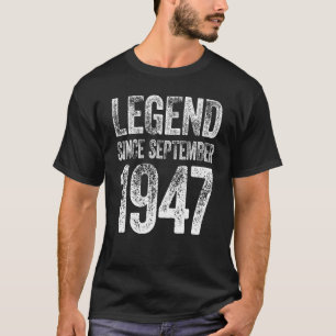 Camiseta Vintage 1947 Aniversário Legenda do Nascer desde s