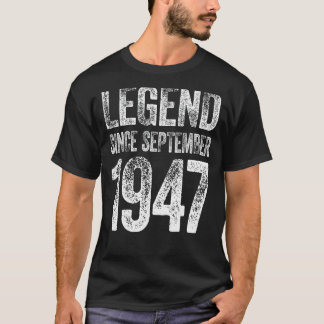 Camiseta Vintage 1947 Aniversário Legenda do Nascer desde s