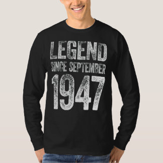Camiseta Vintage 1947 Aniversário Legenda do Nascer desde s