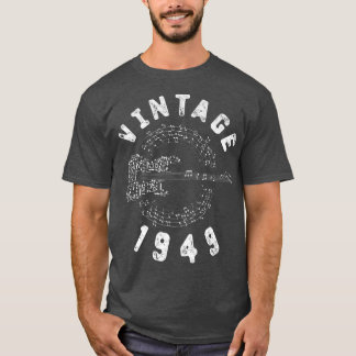 Camiseta Vintage 1949 Birthday Limited Edition Música de Vi