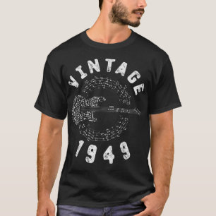 Camiseta Vintage 1949 Birthday Limited Edition Música de Vi