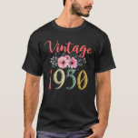 Camiseta Vintage 1950 Floral Funny 70 Birthday Incrível Si<br><div class="desc">Vintage 1950 Floral Funny 70 Birthday Admiro Desde 1950</div>