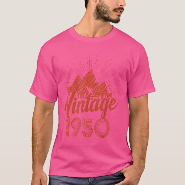 Camiseta Vintage 1950 Mountain Birthday Pavizinho (Frente)