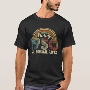 Camiseta Vintage 1950 Original Parts Engraçado Melhor De 1